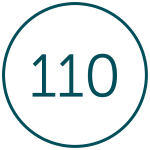 Circle with the number 110